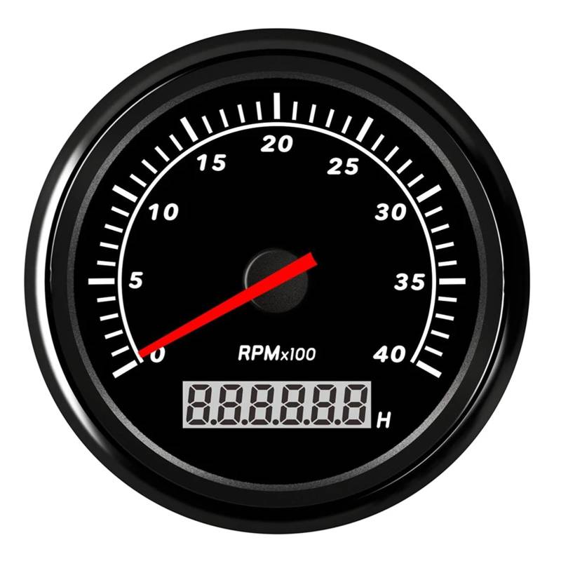 Kilometerzähler Tachometer 3K/4K/6K/7K/8K Drehzahlmesser Drehzahlmesser Für Diesel Benzin Auto Boot Gauge 9~32V Tacometro Digitale Drehzahl Passend Für Yam&aha von PZUBGUHT