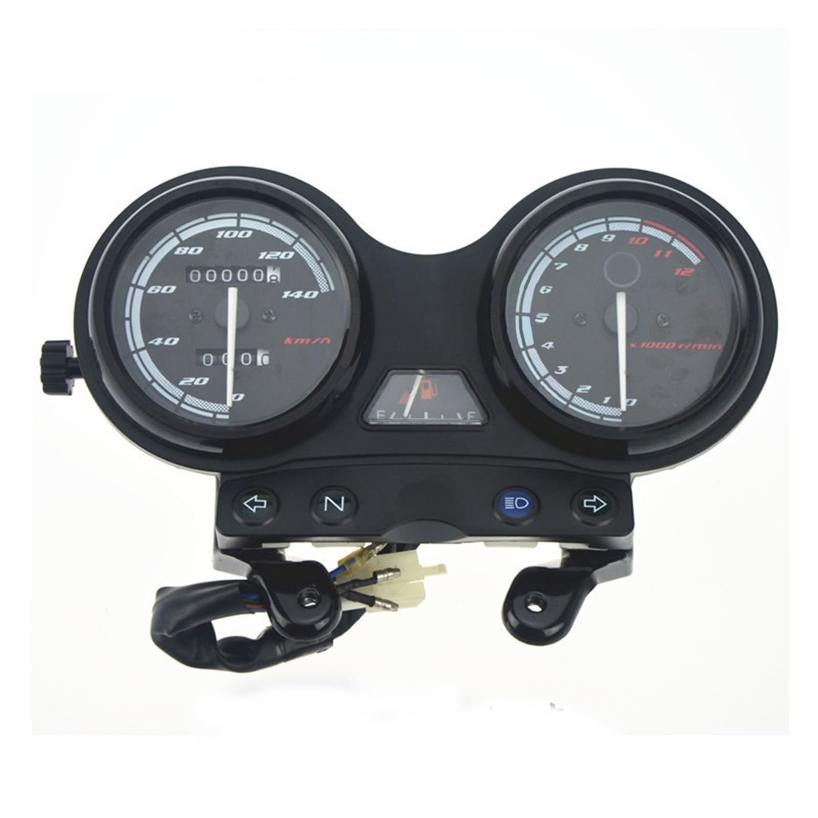 Kilometerzähler Tachometer Drehzahlmesser Motorrad Tachometer Messgerät Moto Tach Instrument Uhr Fall für Yam&aha YBR 125 2005-2009 von PZUBGUHT