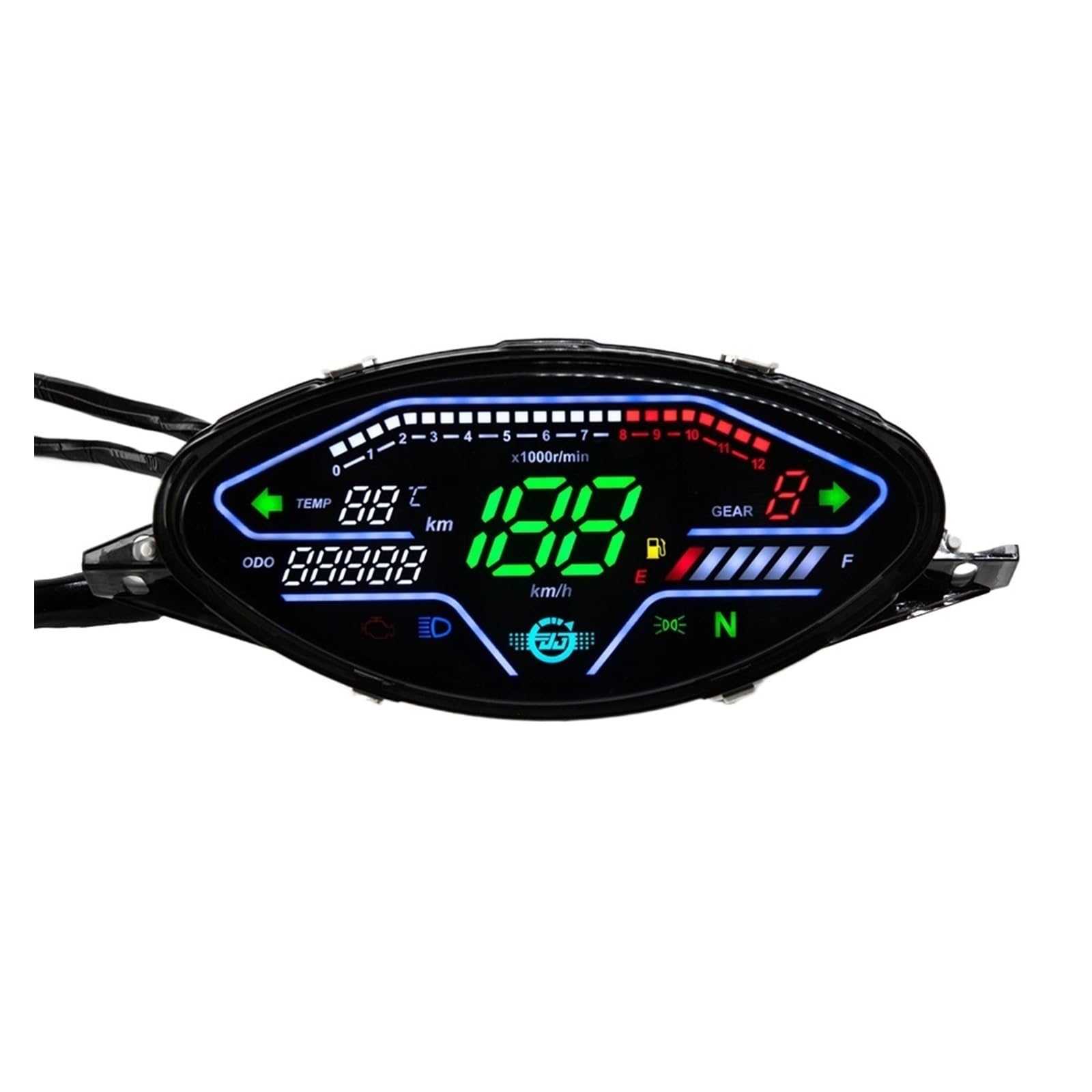 Kilometerzähler Tachometer Für Biz100, Digitales Armaturenbrett, Elektronischer Motorrad-Drehzahlmesser, Für Hon&da Biz 100 C100 1998-2005 Gilera Smash Full Cub 11 von PZUBGUHT