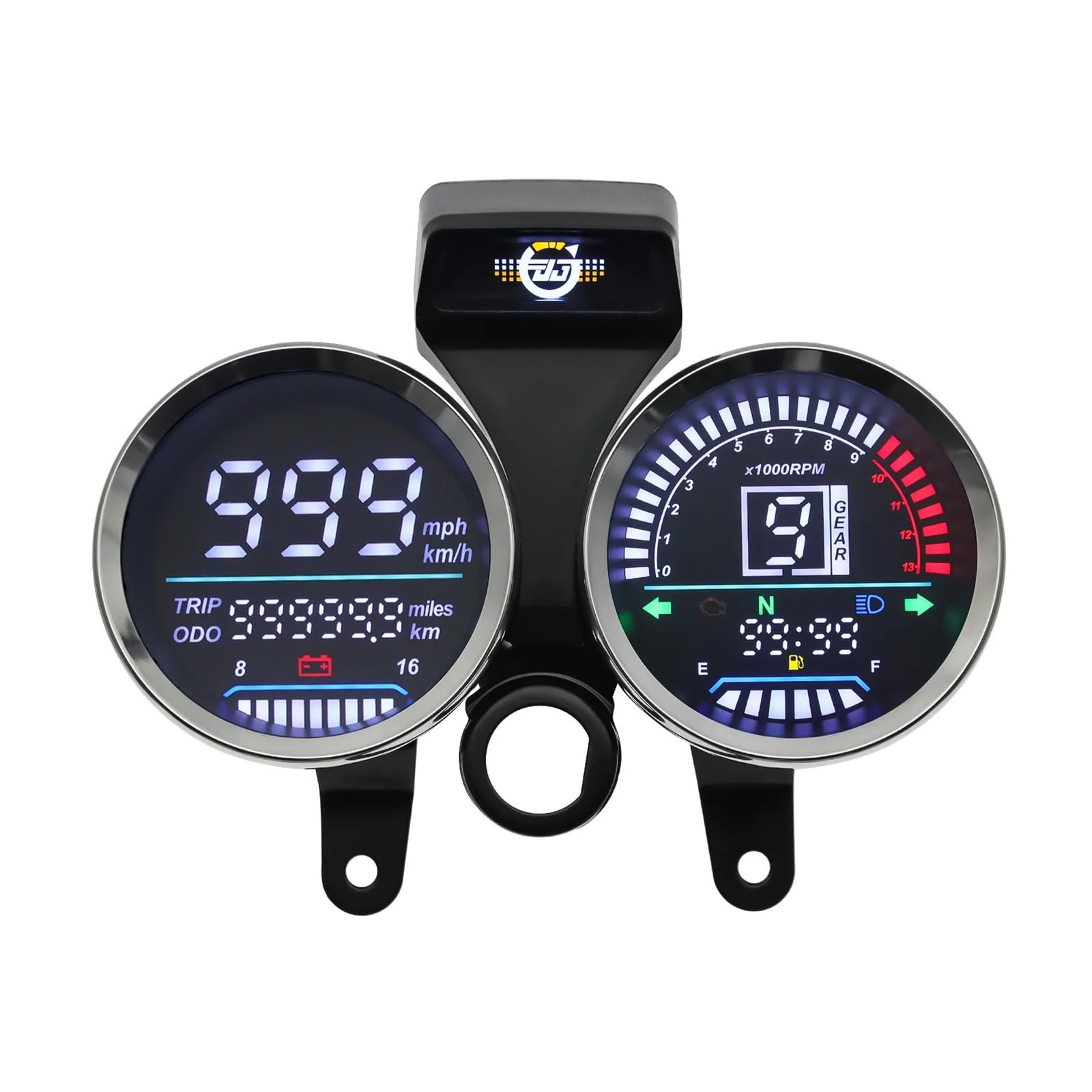 Kilometerzähler Tachometer Tacho Digital Dashboard Meter Motorrad Geschwindigkeit Meter Tachometer RPM Meter Uhr Für Suzuki GN 125 von PZUBGUHT