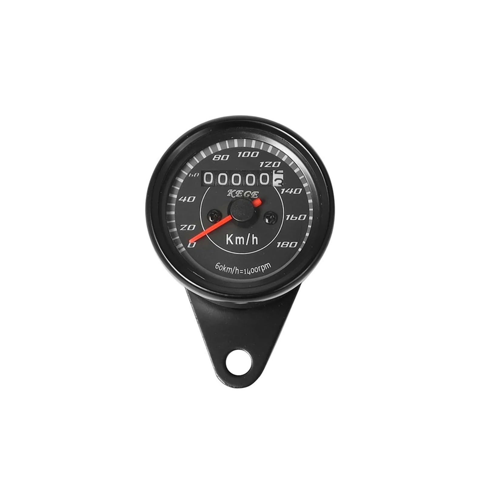 Kilometerzähler Tachometer Universal Motorrad Tachometer Schwarz Chrom Licht Kilometerzähler von PZUBGUHT