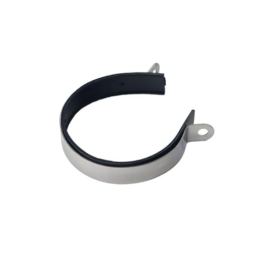 Motorrad Auspuff Hitzeschild Auspuffrohr-Schalldämpfer, Motorrad-Gummi-Halter, Klemme, Fester Ring, Stützhalterung, 100 Mm, 110–115 Mm, Edelstahl-Material von PZUBGUHT