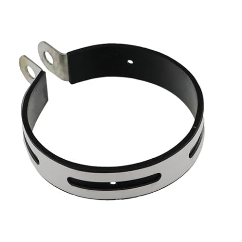 Motorrad Auspuff Hitzeschild Auspuffrohr-Schalldämpfer, Motorrad-Gummi-Halter, Klemme, Fester Ring, Stützhalterung, 100 Mm, 110–115 Mm, Edelstahl-Material von PZUBGUHT