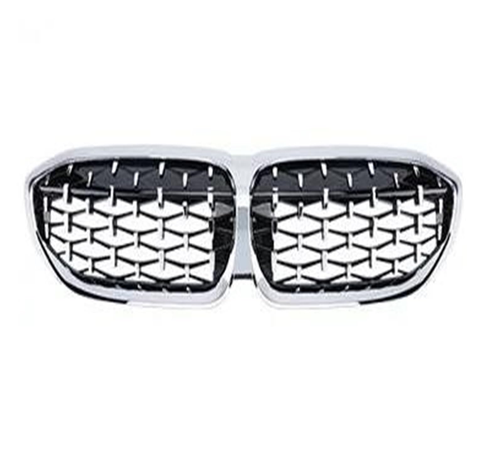 Auto Frontgrill Für 3 Serie G20 G28 2020-2023 Auto Zubehör Front Niere Grille ABS Schwarz Doppel Lamellen Grill Kühlergrill Vorne(Silber) von PaCsci