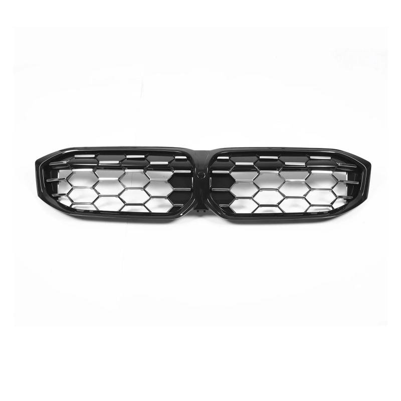 Auto Frontgrill Für 3er G20 G21/G28 330i M340i 2023-2024 Einzeiliger Stangenstil Oberer Stoßfängerhaubengittergrill Frontnierengrill Kühlergrill Vorne(Black-Silver) von PaCsci