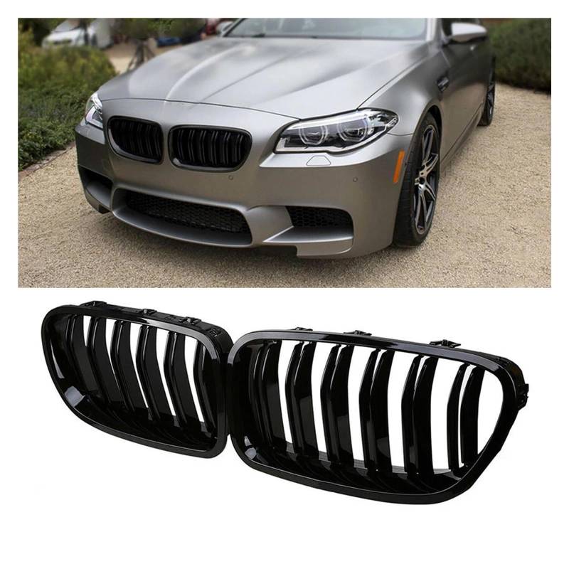 Auto Frontgrill Für 5 Series F10 F11 F18 Limousine 2010-2017 535i 550i 530i 528i Front Nierengrill Schwarz Oberer Stoßfänger Haube Mesh Grill Grid Kit Kühlergrill Vorne von PaCsci