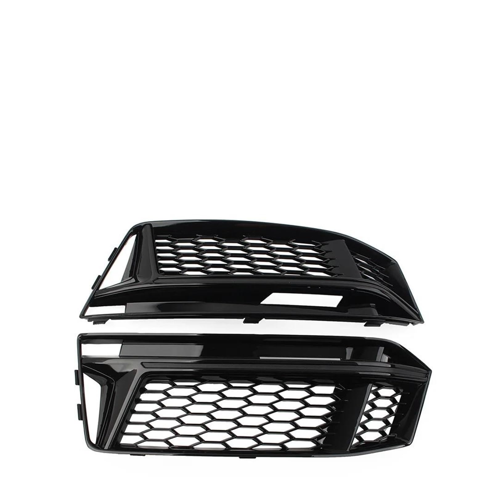 Auto Frontgrill Für A4 B9 S-Line S4 2016 2017 2018 1 Paar Glänzend Schwarze Auto-Frontstoßstange Nebelscheinwerfer-Kühlergrill-Abdeckung Honeycomb Mesh Grill Kühlergrill Vorne(Glossy Black) von PaCsci