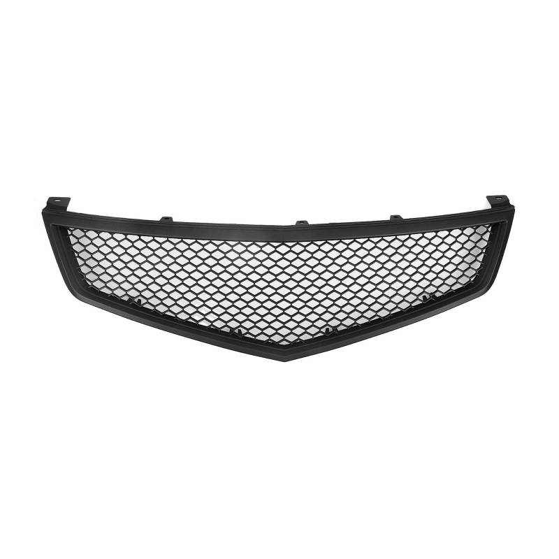 Auto Frontgrill Für Acura TSX 2006-2008 Waben-Stil Carbonfaser-Look/Glanz/Mattschwarz Auto Obere Stoßstange Haube Mesh Frontgrill Racing Grill Kühlergrill Vorne(Matte Black) von PaCsci