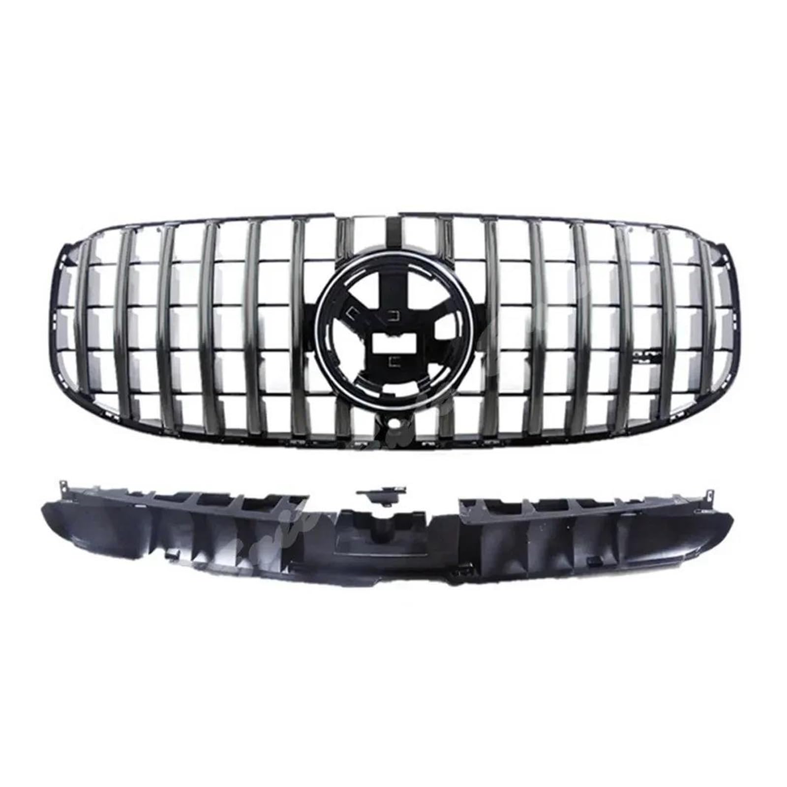 Auto Frontgrill Für Benz Für AMG X167 GLS63 2020 + Grille Für AMG Autoscooter Vorne Racing Oberen Kühlergrill Facelift Stoßstange Grill Kühlergrill Vorne(Schwarz) von PaCsci