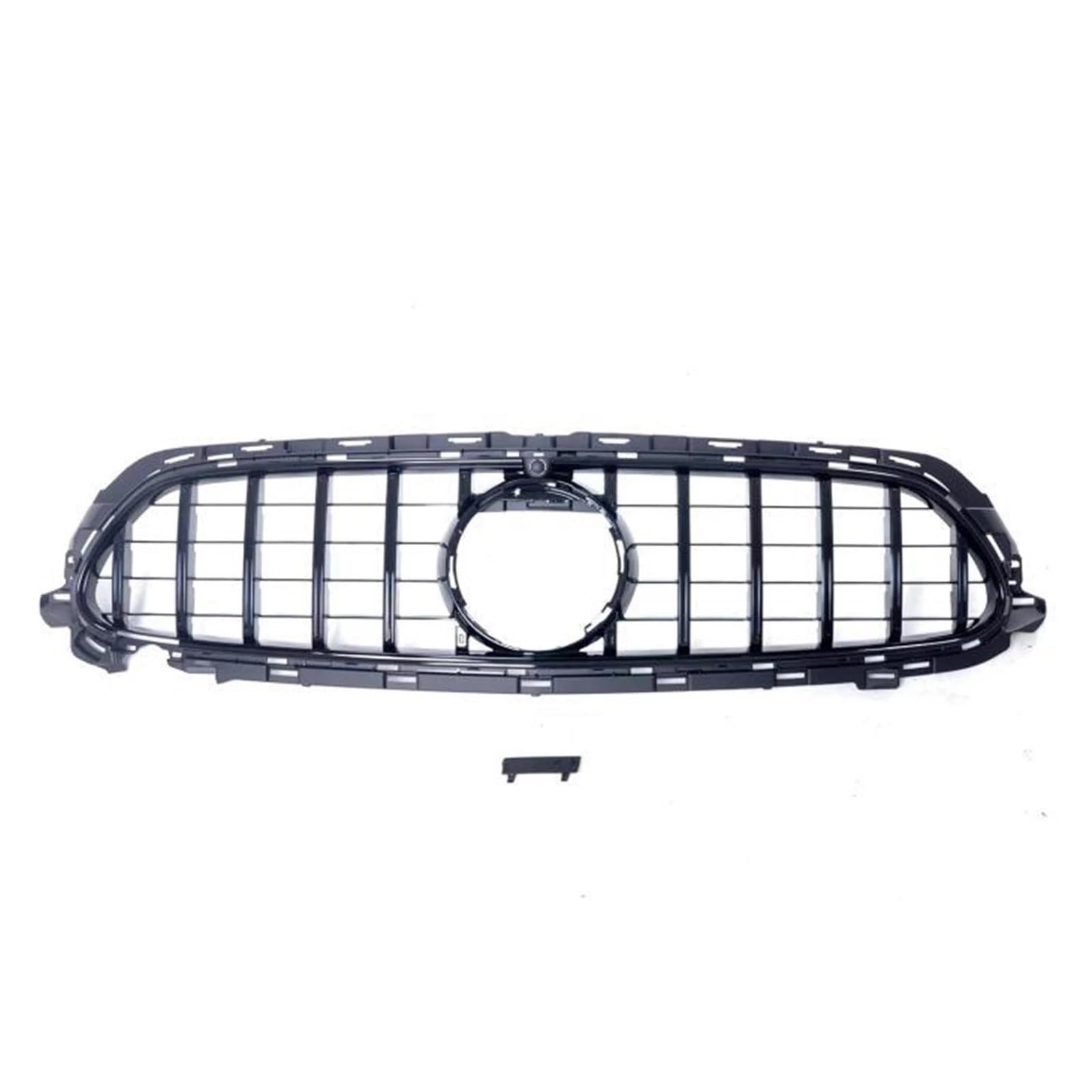 Auto Frontgrill Für Benz Für E Klasse W213 2021-2022 Sport Nur Silber/Schwarz GT Stil Auto Obere Stoßstange Haube Kühler Mesh Grill Front Grille Kühlergrill Vorne(Schwarz) von PaCsci