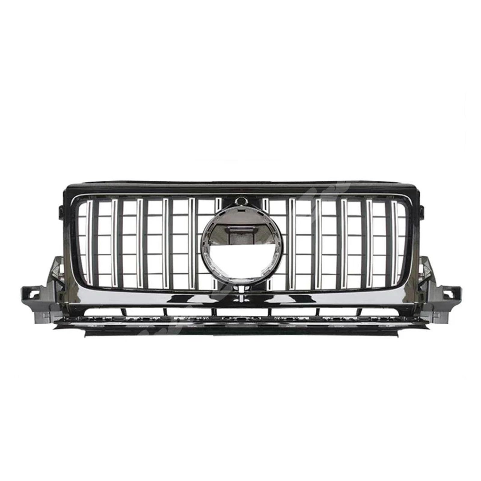 Auto Frontgrill Für Benz Für G-Klasse W464 2019 2020 2021 2022 Auto Front Racing Stoßstange Grille Oberen Vent Bar Grill Kühlergrill Vorne(BLK Frame Silver) von PaCsci