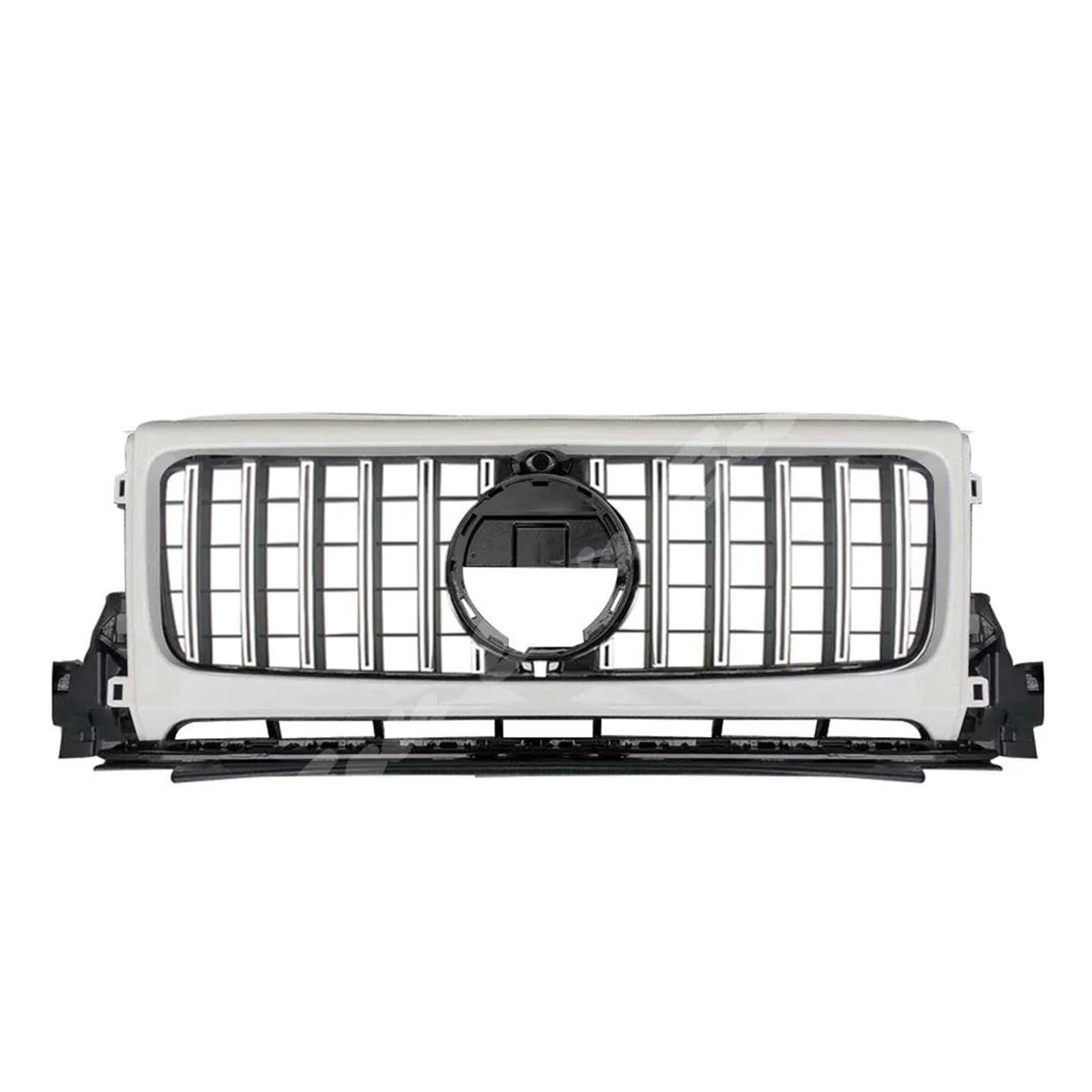 Auto Frontgrill Für Benz Für G-Klasse W464 2019 2020 2021 2022 Auto Front Racing Stoßstange Grille Oberen Vent Bar Grill Kühlergrill Vorne(Full Silver) von PaCsci