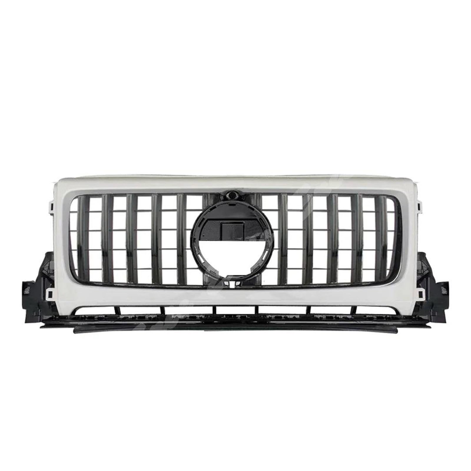 Auto Frontgrill Für Benz Für G-Klasse W464 2019 2020 2021 2022 Auto Front Racing Stoßstange Grille Oberen Vent Bar Grill Kühlergrill Vorne(White Frame Black) von PaCsci