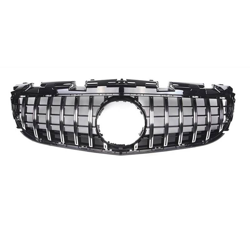 Auto Frontgrill Für Benz Für SLC Klasse W172 R172 2016-2020 SLC300 Schwarz/Silber GT Stil Auto Obere Stoßstange Haube Mesh Grid Grill Front Kühlergrill Kühlergrill Vorne(Schwarz) von PaCsci