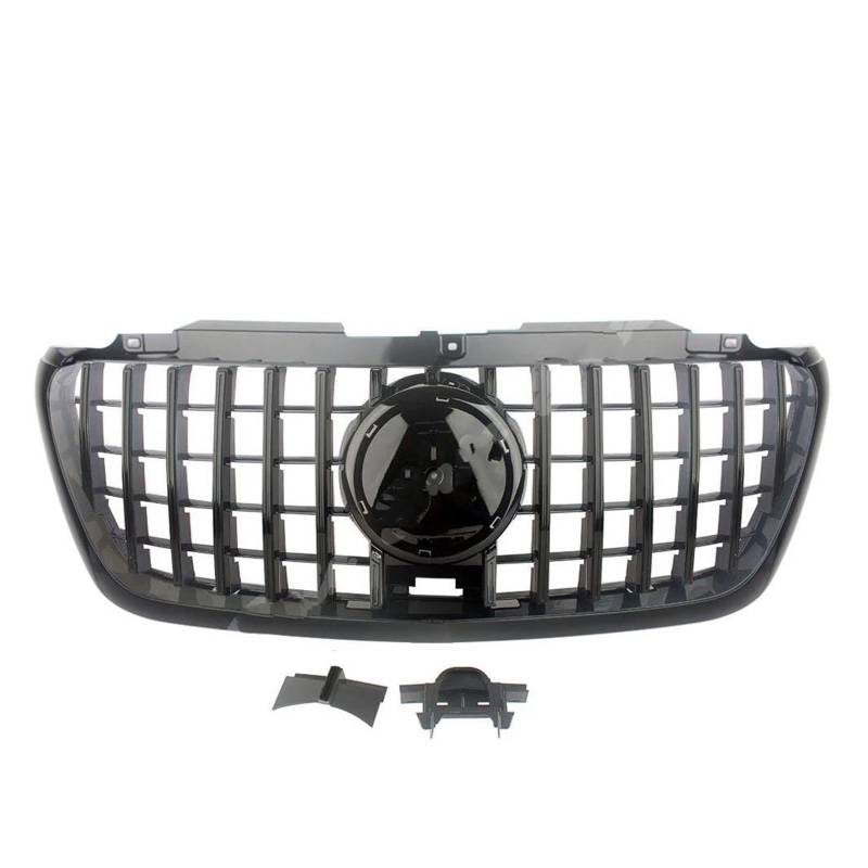 Auto Frontgrill Für Benz Für Sprinter W907 2018 2019 2020 2021 2022 Vorne Racing Facelift Gitter Oberen Stoßfänger GTR Grill Panamerica Stil Kühlergrill Vorne(Schwarz) von PaCsci