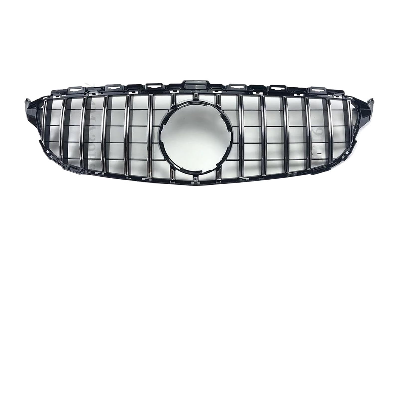 Auto Frontgrill Für Benz Für W205 Grill C205 S205 C 2014-2021 C200 C260 C180 C250 C300 Coupe ForAMG Tuning GT Diamant Front Stoßstange Grille Kühlergrill Vorne(14-18 GT Chrome Silvery) von PaCsci