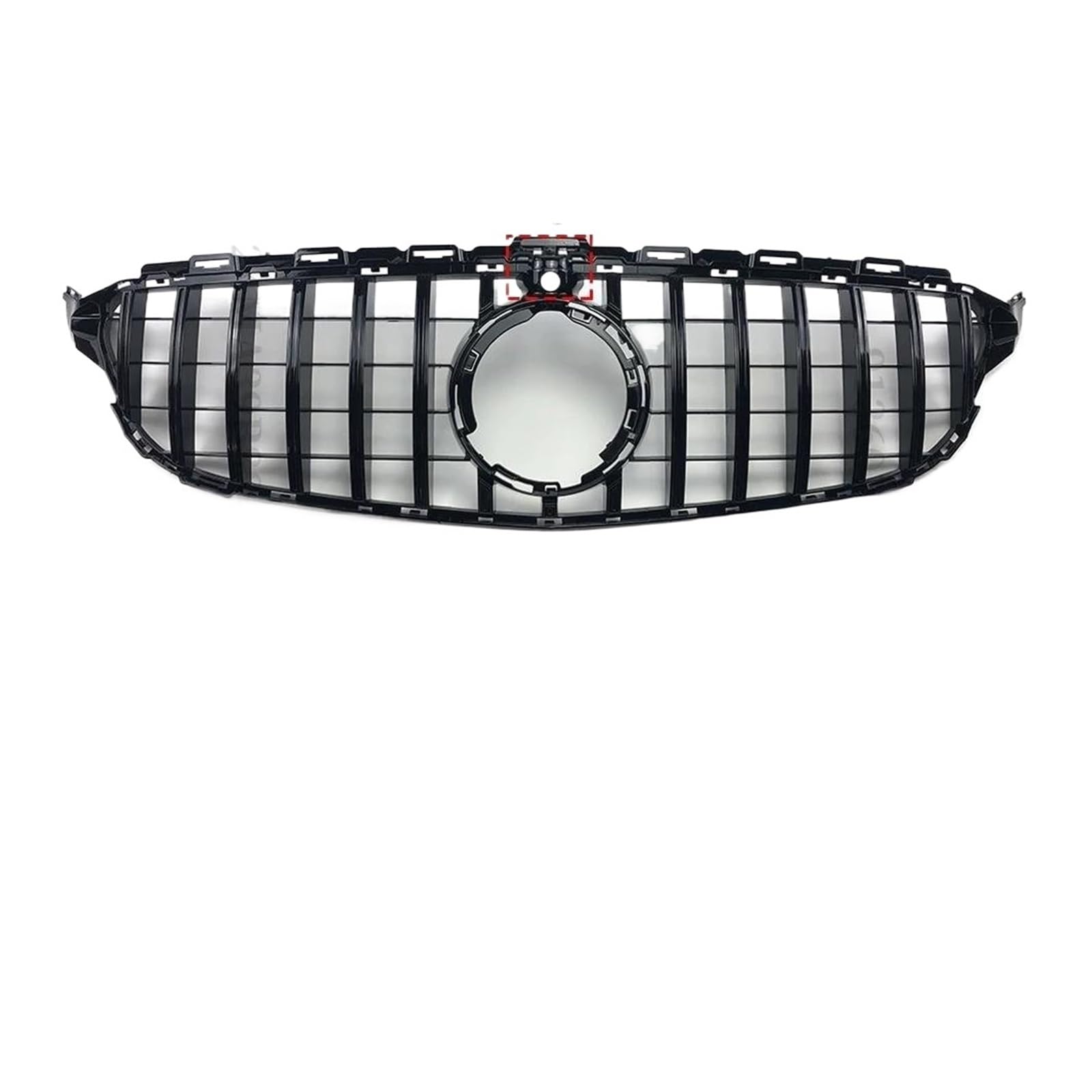 Auto Frontgrill Für Benz Für W205 Grill C205 S205 C 2014-2021 C200 C260 C180 C250 C300 Coupe ForAMG Tuning GT Diamant Front Stoßstange Grille Kühlergrill Vorne(19-21 GT Black with Cam) von PaCsci