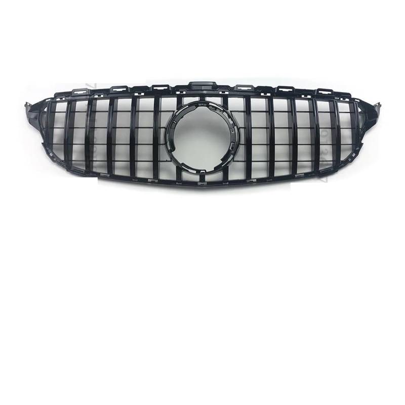 Auto Frontgrill Für Benz Für W205 S205 Für Benz C C205 C180 C200 C250 C300 C260 2014-2021 Oberer Ersatz-Frontstoßstangengrill Im GT-Stil Kühlergrill Vorne(19-21 Glossy Black) von PaCsci