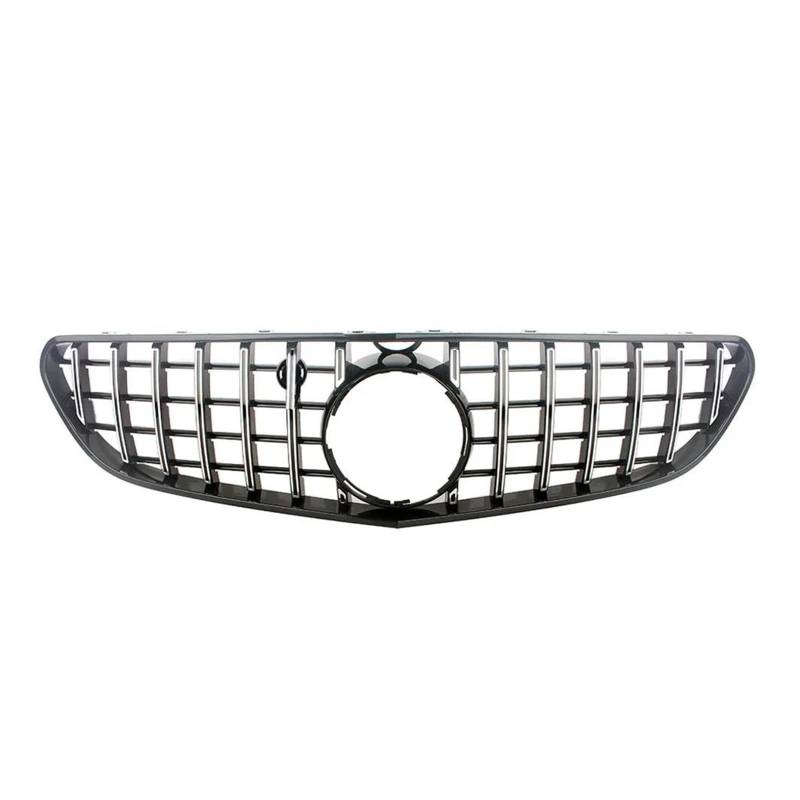 Auto Frontgrill Für Benz Für W217 S63 S65 Coupe Für AMG 2015-2017 2018-2021 + Auto Vorne Racing Grill Billet Stoßstange Grille Obere Abdeckung Kühlergrill Vorne(Silver 2015-2017) von PaCsci