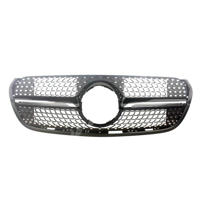 Auto Frontgrill Für Benz Für W470 X-Class X220d X250d X350d Diamond Front Racing Facelift Stoßstangengrill Obere Grillabdeckung Kühlergrill Vorne(Schwarz) von PaCsci