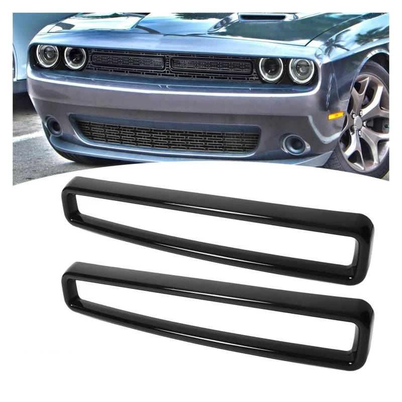 Auto Frontgrill Für Dodge Für Challenger 2015-2021 Auto Kühlergrill Trim Helle Schwarz UV Schutz Beschichtung Ersatz Kühlergrill Vorne von PaCsci