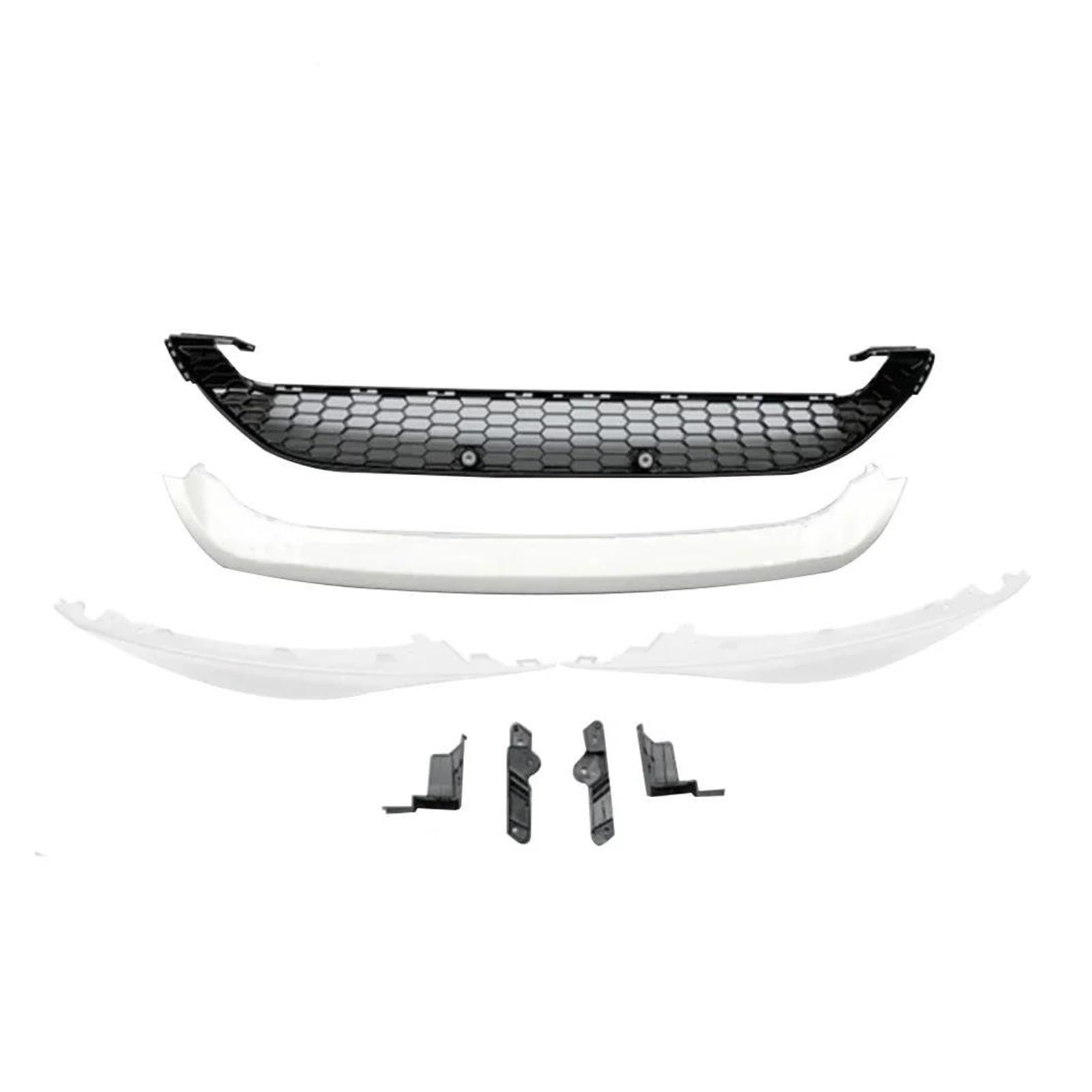 Auto Frontgrill Für Ford Für Focus 2015 2016 2017 2018 Frontschürze Lip Body Kit Spoiler Flügel Weiß Kühlergrill Vorne(Classic White) von PaCsci