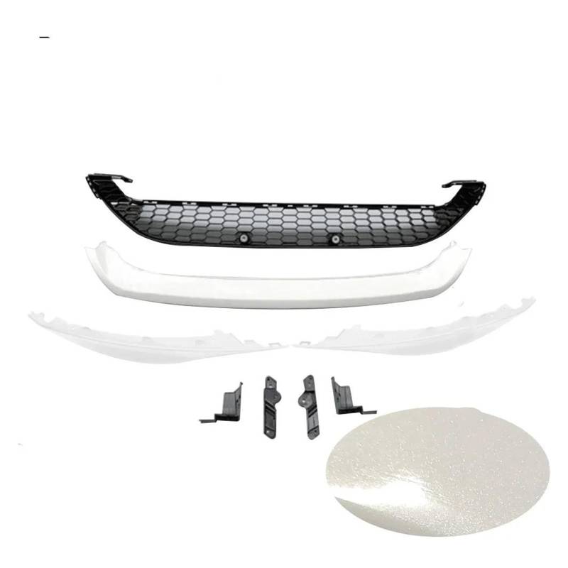 Auto Frontgrill Für Ford Für Focus 2015 2016 2017 2018 Frontschürze Lip Body Kit Spoiler Flügel Weiß Kühlergrill Vorne(Pearl White) von PaCsci