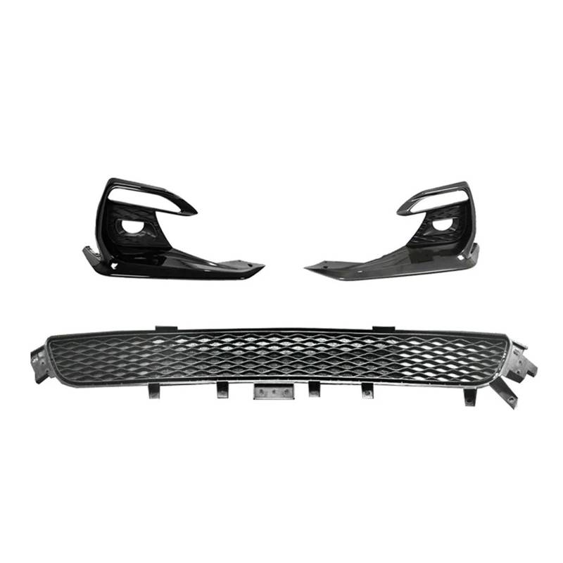 Auto Frontgrill Für Infiniti Für Q50 2018-2022 Sport Modell Nur Front Lower Bumper Hood Grille Grill + Nebel Licht Lampe Abdeckung Lünette Rahmen Trim Body Kit Kühlergrill Vorne von PaCsci