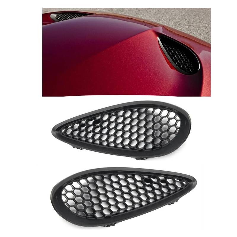 Auto Frontgrill Für Jeep Für Grand Für Cherokee SRT 2012-2019 Front Motorhaube Abdeckung Grille Trim Lünette Auto Motorhaube Air Vent Rahmen Grill 68090698AB Kühlergrill Vorne(2X Left-Right) von PaCsci