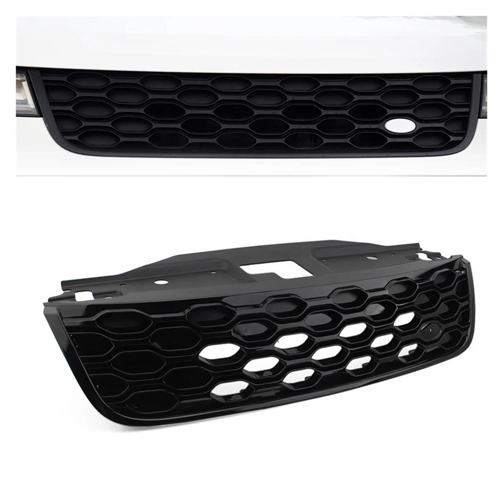 Auto Frontgrill Für Land Für Rover Discovery 5 2017 2018 2019 2020 2021 ABS Kunststoff LR5 2017-2021 Auto Vorderen Stoßstange Grill Lufteinlass Kühlergrill Kühlergrill Vorne(Glossy Black) von PaCsci