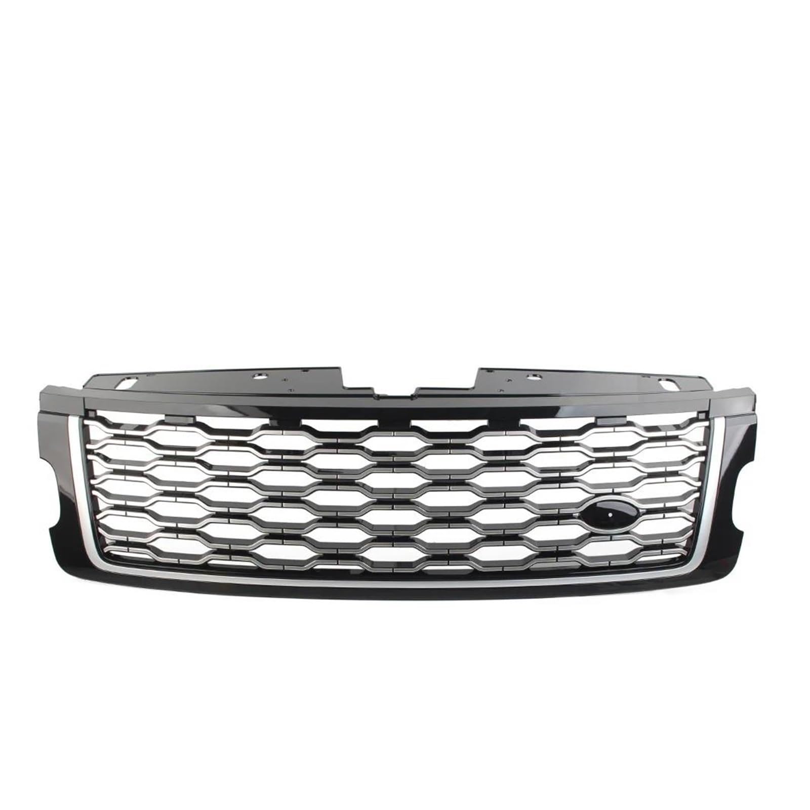 Auto Frontgrill Für Land Für Rover Für Range Für Rover 2018 2019 2020 2021 2022 LR098084 LR098080 LR098082 Auto Vorderen Stoßfänger ABS Grille Grill Kühlergrill Vorne(Black Silver) von PaCsci