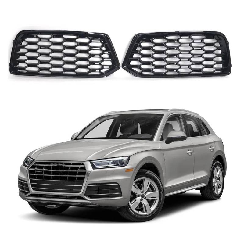 Auto Frontgrill Für Q5 2018-2020 80A807679D 80A807680D 1 Paar Frontstoßstange Mesh Grille Grill Nebelscheinwerfer Grills Zierabdeckung Wabenrahmen Kühlergrill Vorne von PaCsci