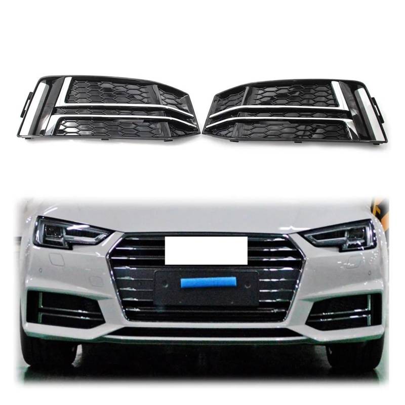 Auto Frontgrill Für S4 Für A4 S-Linie B9 2017 2018 2 Stücke Chrom Schwarz Auto Vorderen Stoßfänger Kühlergrill Grill Links + Rechts Kühlergrill Vorne von PaCsci