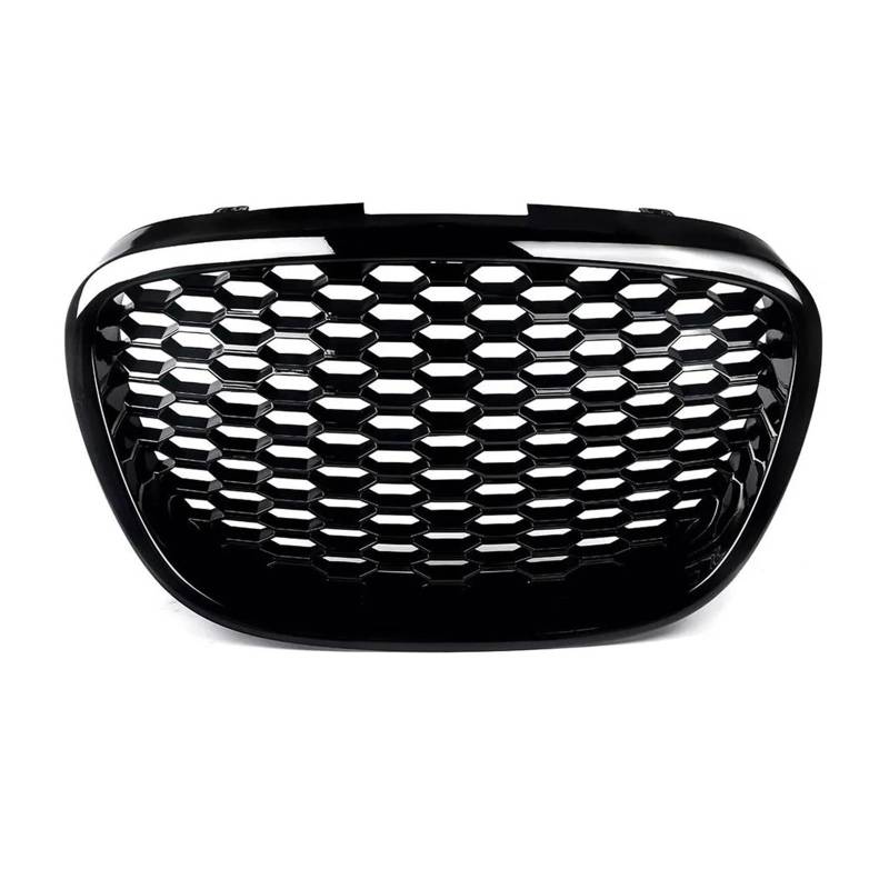 Auto Frontgrill Für Seat Für Leon MK2 1P1 2006-2009 Autozubehör Schwarz Glänzend Auto-Front-Wabengrill Mesh-Grill Ohne Emblem Renngrills Kühlergrill Vorne von PaCsci