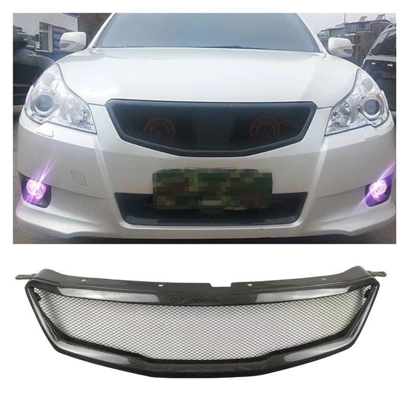 Auto Frontgrill Für Subaru Für Legacy 2010 Oberer Stoßfänger-Ansauggitter Im Wabenstil, Body Kit, Gitter Aus Kohlefaser, Renngrill Vorn Kühlergrill Vorne von PaCsci