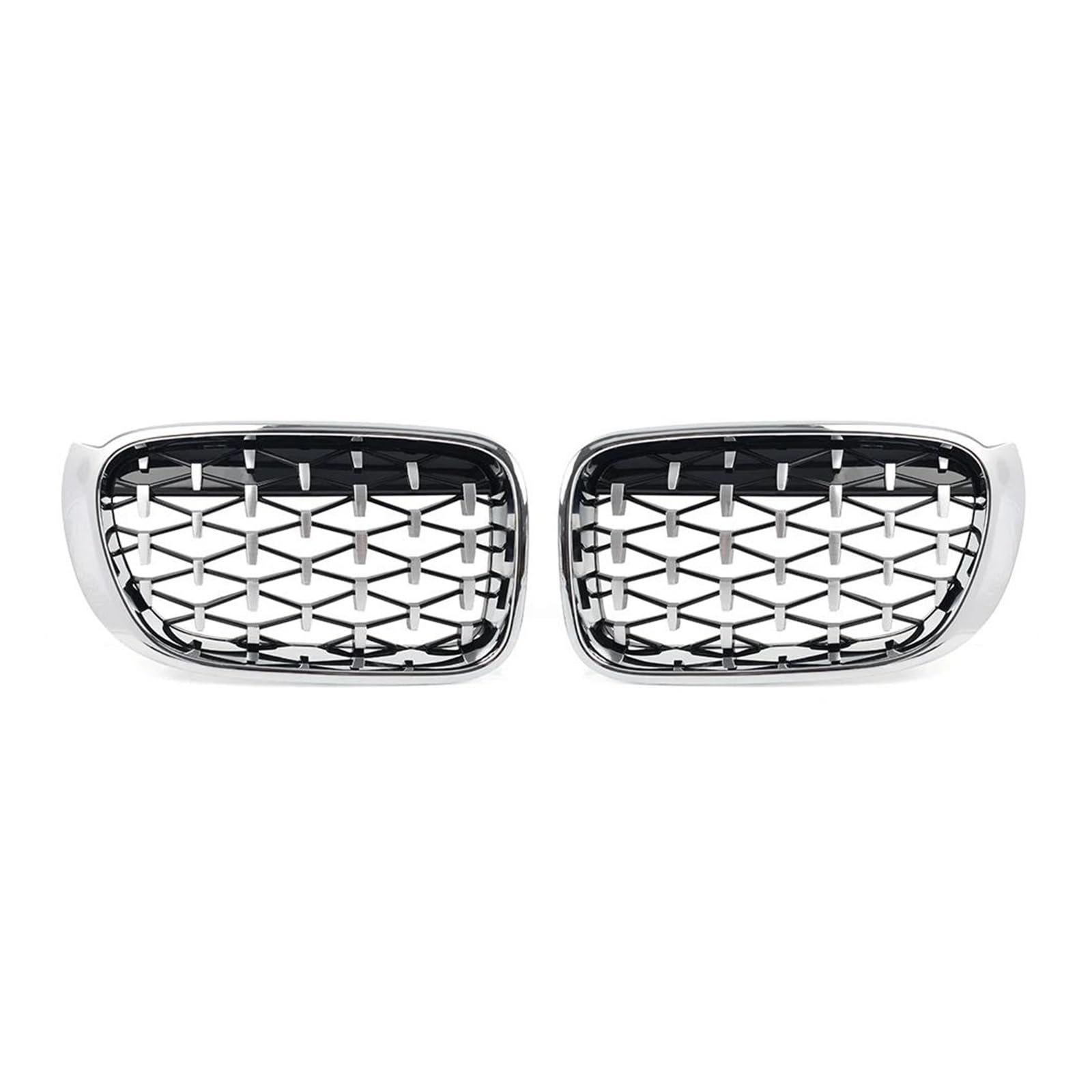 Auto Frontgrill Für X3 F25 Für X4 F26 2014 2015 2016 2017 1 Paar Chrom Auto Vorderen Stoßfänger Niere Grille Diamant Meteor Grill Zubehör Kühlergrill Vorne von PaCsci