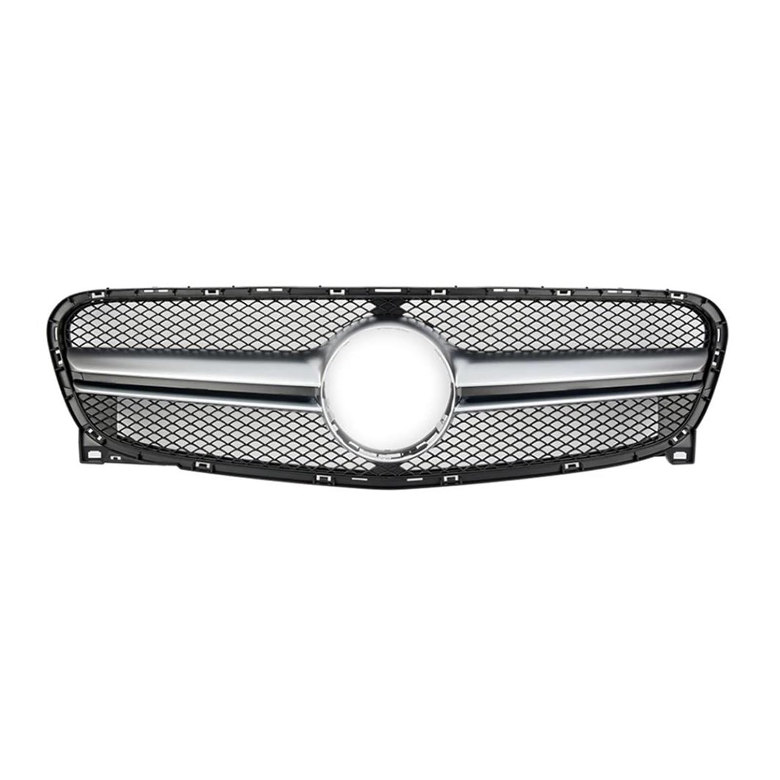 Auto Frontgrill Kühlergrill Für Benz GLA-Klasse X156 AMG 2014–2016 GLA180 GLA200 GLA250, Silber/Schwarz, Oberes Stoßstangenhaubengitter Kühlergrill Vorne(Silber) von PaCsci