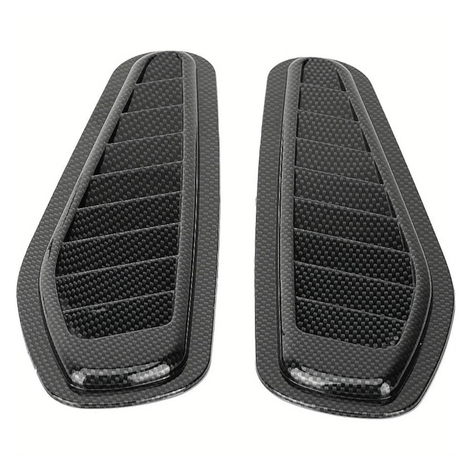 Auto Frontgrill Luftstrom-Einlassabdeckung, Auto-Luftstrom-Einlass-Dekoration, Löffel, Motorhaube, Lüftungsabdeckung, Universelle Luftstrom-Entlüftungsschutzabdeckung Kühlergrill Vorne(Carbon-2pcs) von PaCsci