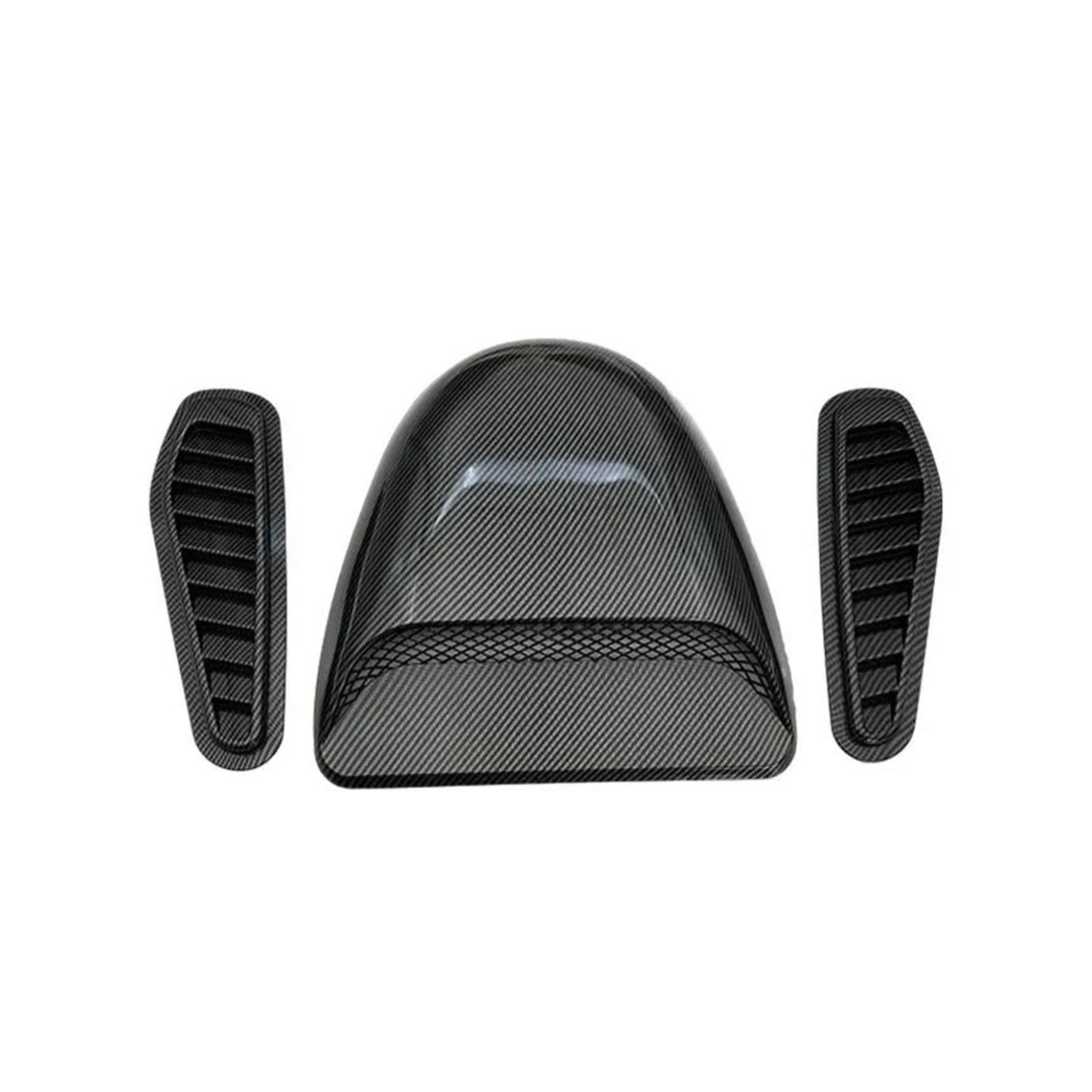 Auto Frontgrill Luftstrom-Einlassabdeckung, Auto-Luftstrom-Einlass-Dekoration, Löffel, Motorhaube, Lüftungsabdeckung, Universelle Luftstrom-Entlüftungsschutzabdeckung Kühlergrill Vorne(Carbon-3pcs) von PaCsci