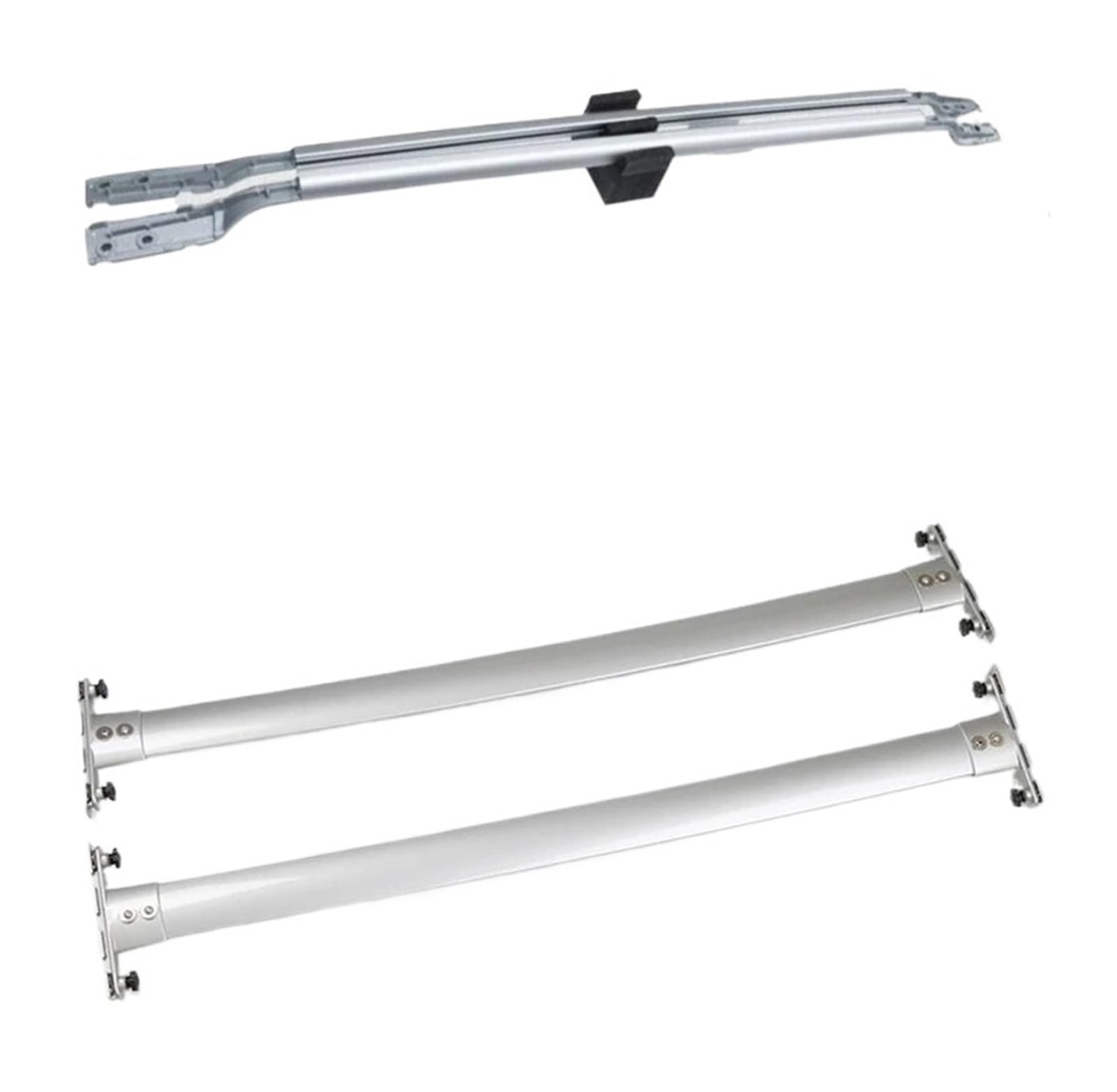 Dach Rack Gepäck Für Toyota Für Land Für Cruiser LC200 2008-2021 Dach Rack Kreuz Bar Gepäck Racks Träger Top Schiene Aluminium Legierung Racks Träger Auto(Silber) von PaCsci