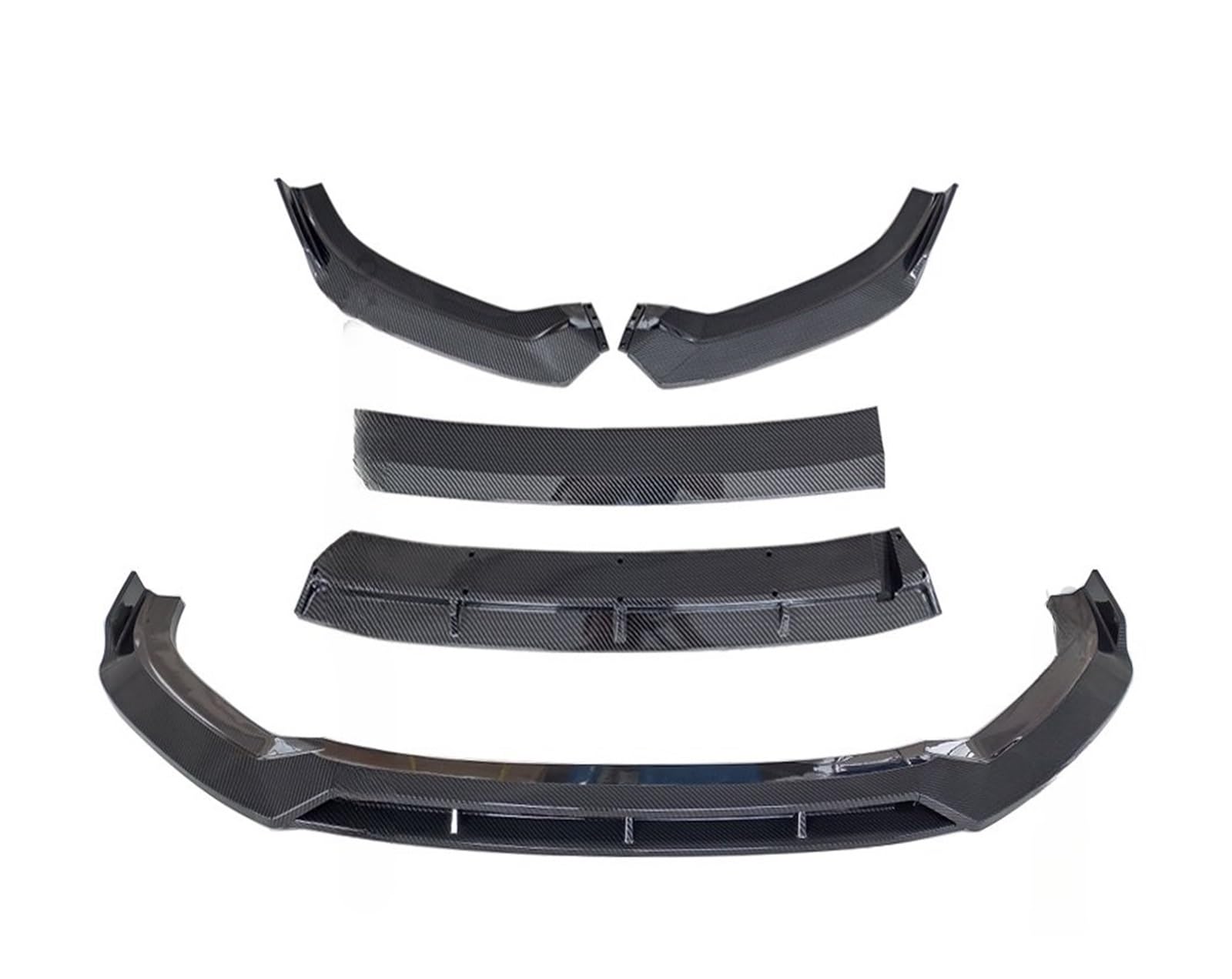 Front Spoiler Lippe Für A3 Für S3 2016 2017 2018 2019 Auto Vorderen Stoßfänger Lippe Kinn Deflektor Schutz Zubehör Auto Frontlippe Spoiler(Carbon Fiber Look) von PaCsci