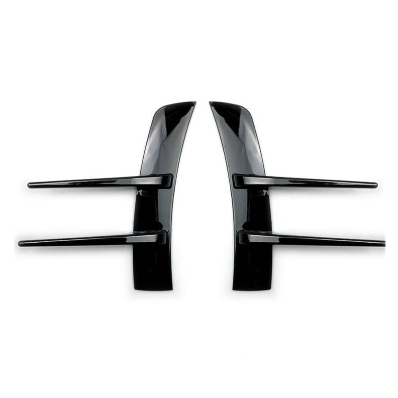 Front Spoiler Lippe Für Benz Für A-Klasse Für A180 Für A200 Für A220 2Pcs Front Stoßstangen Lip Air Vent Trim Spoiler Canards Splitter Auto Frontlippe Spoiler(Schwarz) von PaCsci