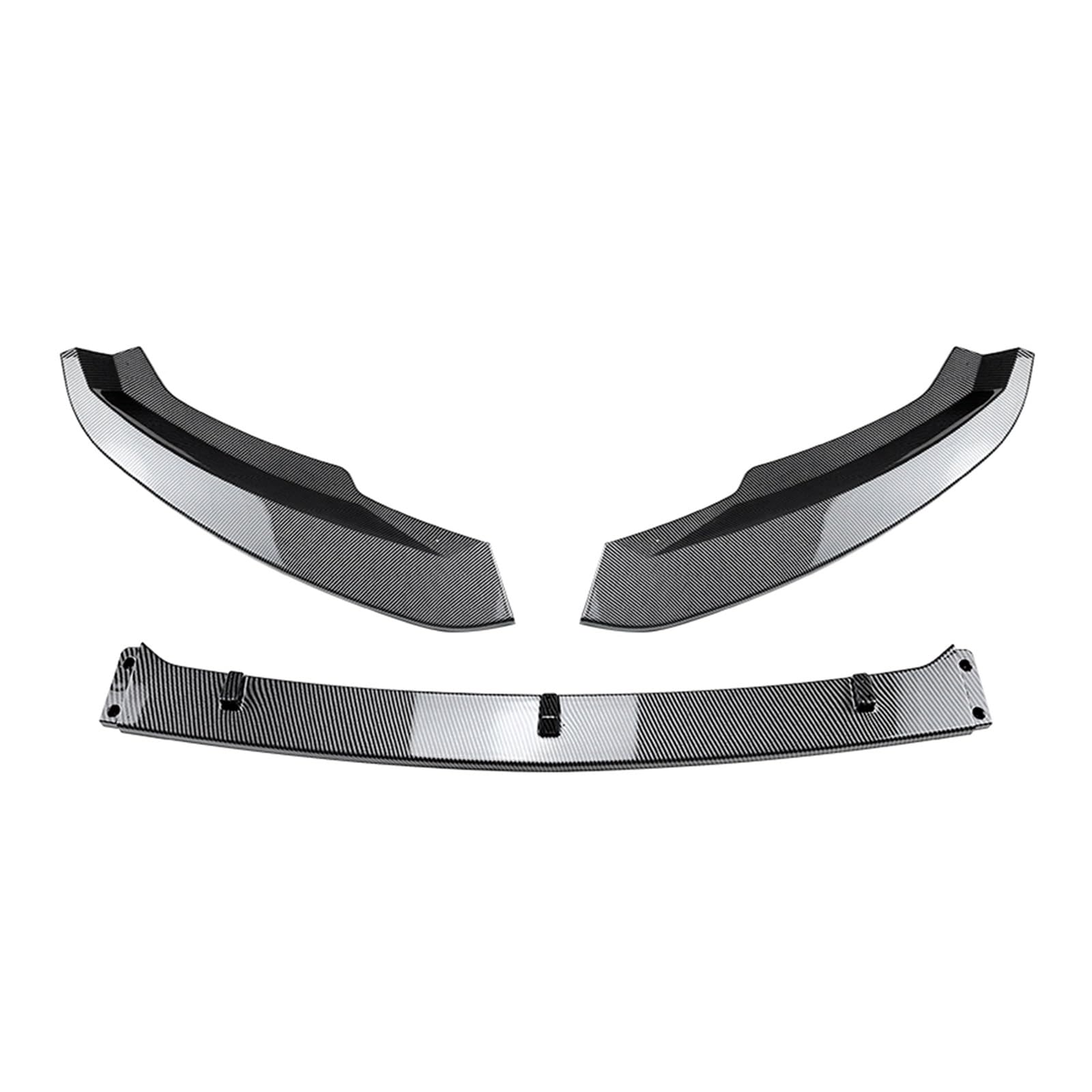 Front Spoiler Lippe Für VW Für Skoda Für Superb Für B8 2016-2019 3X Auto Vorderen Stoßfänger Lip Spoiler Untere Klinge Körper Kit Auto Frontlippe Spoiler(Carbon Fiber Look) von PaCsci