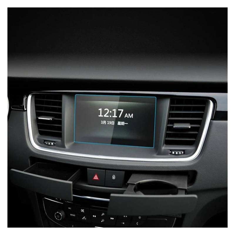 Navigation Schutzfolie 7 Zoll Für Dongfeng Für Peugeot 508 2013–2016 Armaturenbrett-Navigationsmembran, Auto-GPS-Display, Gehärtetes Glas, Displayschutzfolie Auto Displayschutz von PaCsci