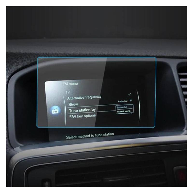 Navigation Schutzfolie 7 Zoll Für Volvo Für S60 2014–2017, Armaturenbrett-Navigationsmembran, Auto-GPS-Display, Gehärtetes Glas, Displayschutzfolie, Autoaufkleber Auto Displayschutz(Anti-Blue-ray) von PaCsci