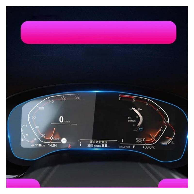 Navigation Schutzfolie Für 5 Serie G30 525 530 Gehärtetes Glas GPS Navigation Und Instrument Bildschirm Innen Zubehör Auto Screen Protector Film Auto Displayschutz(20-23 Instrument) von PaCsci