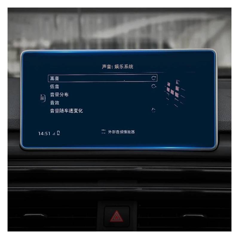 Navigation Schutzfolie Für A4 B9 S4 Für A5 S5 Für Q5 2016-2019 Auto GPS Radio Navigation Dashboard Screen Protector Display Film LCD Gehärtetem Glas Auto Displayschutz(220x110mm) von PaCsci