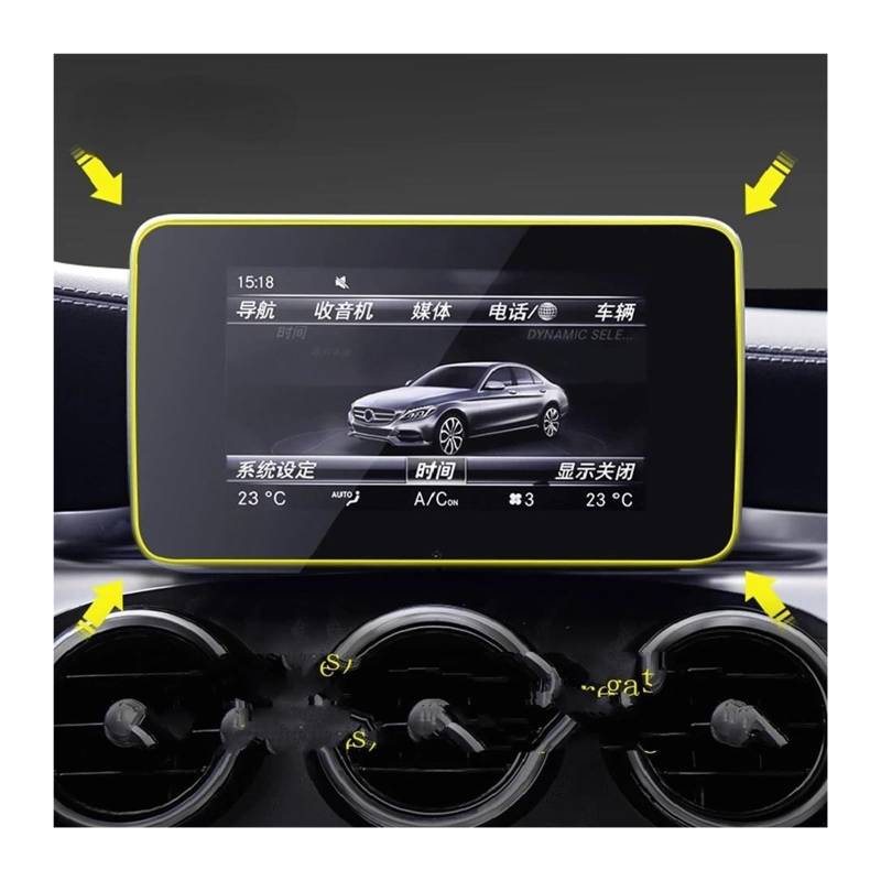 Navigation Schutzfolie Für Benz Für A-Klasse W176 A180 A200 A260 Auto GPS Navigation Film LCD Bildschirm Gehärtetem Glas Schutz Film Anti-Scratch Auto Displayschutz(Style 2) von PaCsci