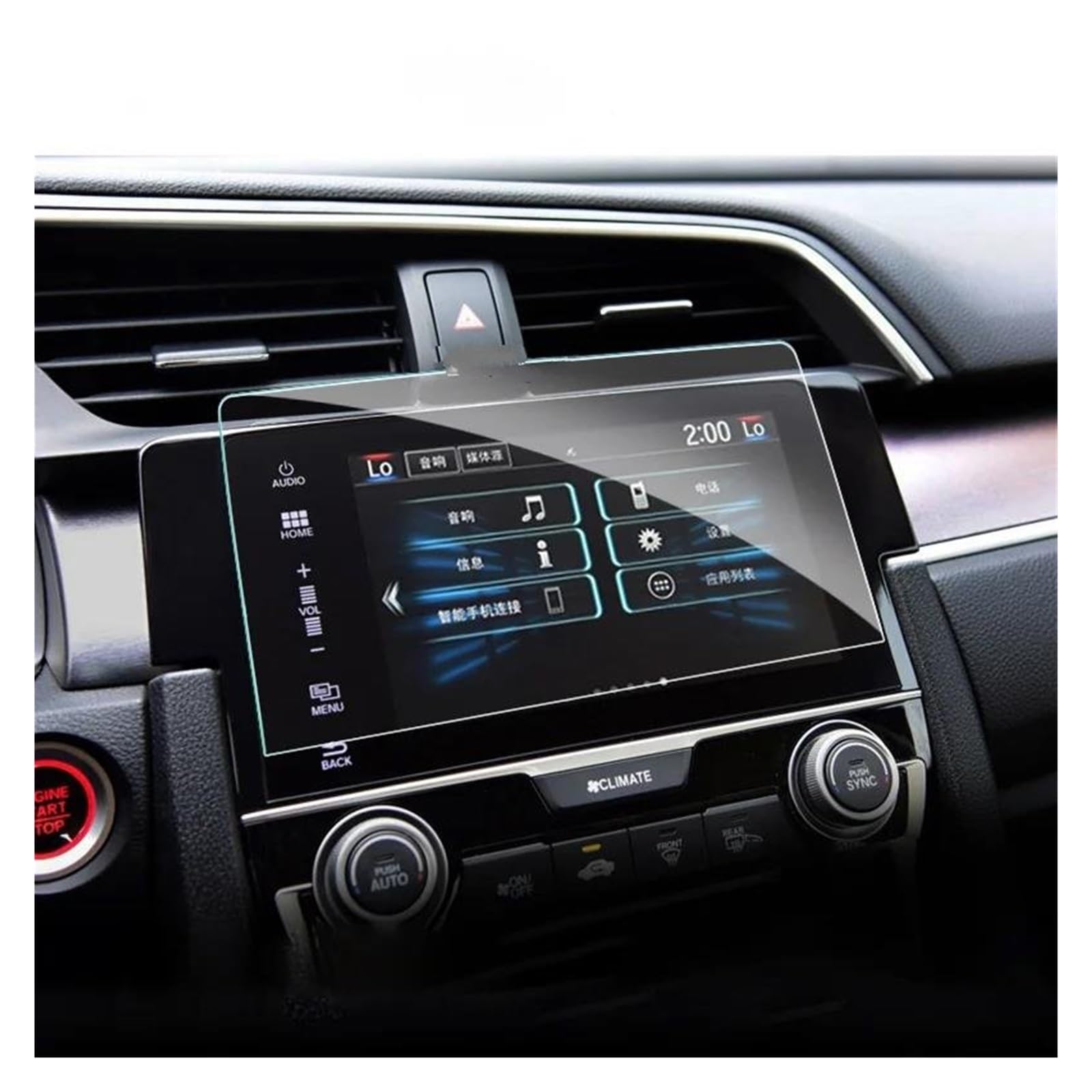 Navigation Schutzfolie Für Civic 10th 2016 2017 2018 2019 2020 Glas Auto Navigation Screen Protector LCD Touch Display Bildschirm Film Anti Scratch Auto Displayschutz von PaCsci