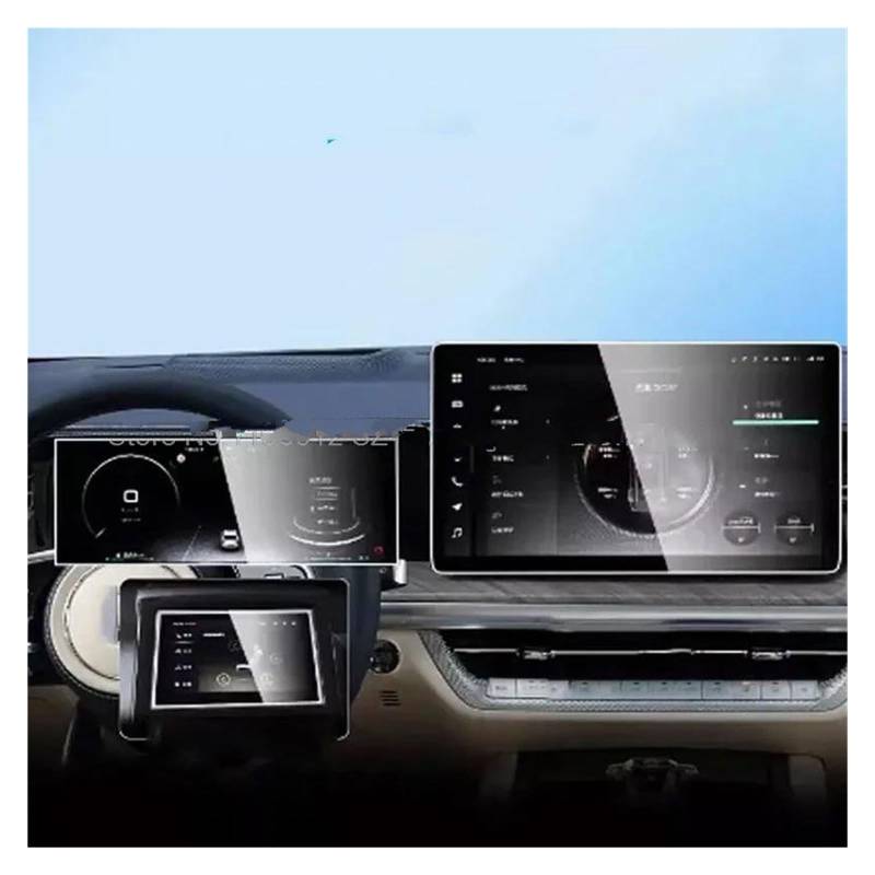 Navigation Schutzfolie Für GWM Für Tank 500 2023 2024 LCD Auto Radio GPS Navigation Und Dashboard Anti-Scratch 3pcsTempered Glas Screen Protector Film Auto Displayschutz von PaCsci